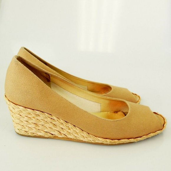 Beige Wedge 8 38.5 Womens Shoes Sandals Casual Slip On Heels Beige Mules‎ Calo - Picture 7 of 12